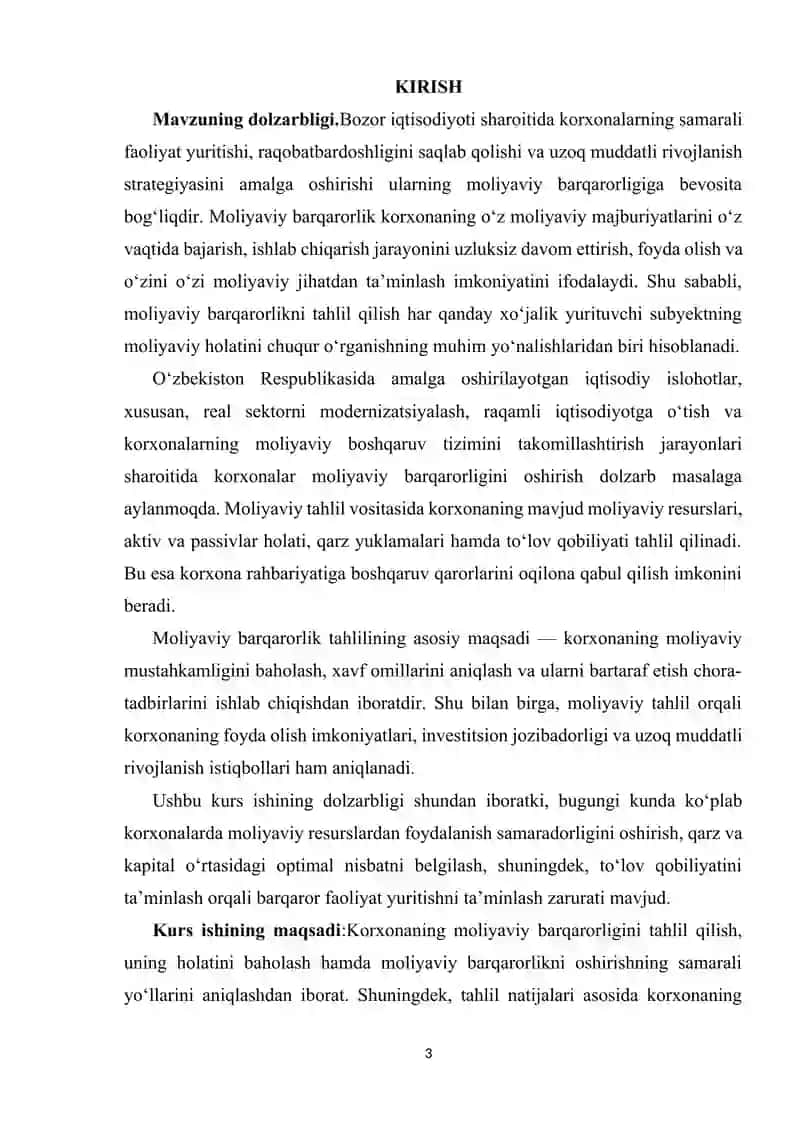MOLIYAVIY BARAQARORLIK TAHLILI. 3