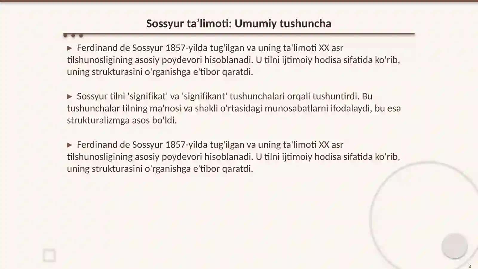 Sossyur ta’limoti va strukturalizm 3