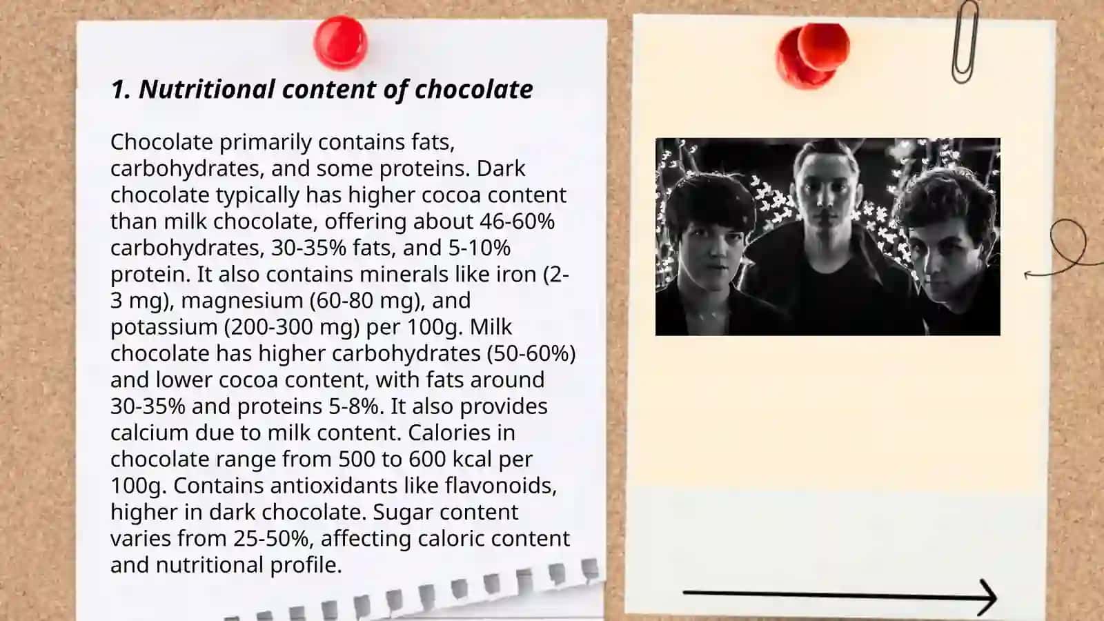 "The benefits of chocolate" 3