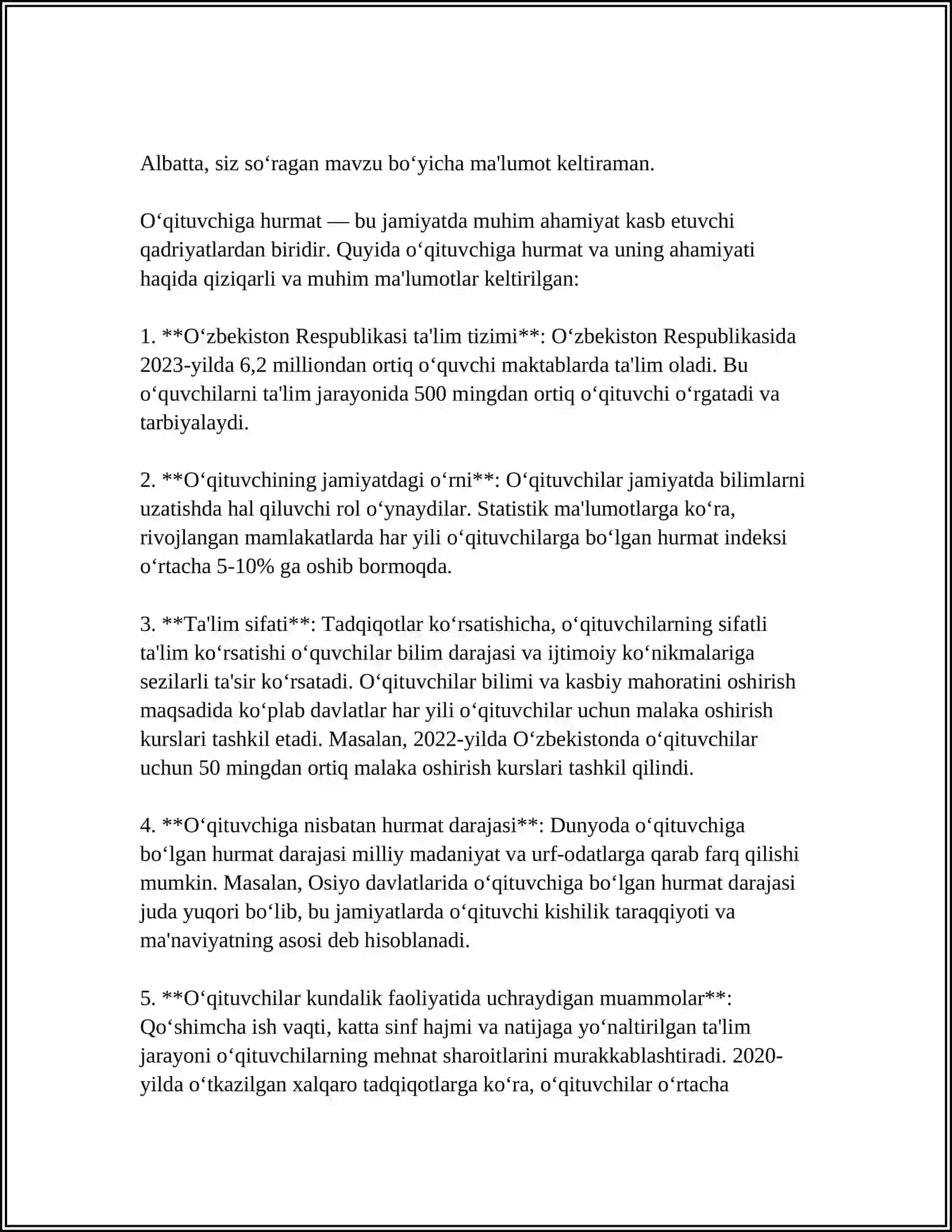 KICHIK MAKTAB YOSHIDAGI OQUVCHILARNING OQITUVCHI BILAN MUNOSABATI 3