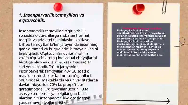 Insonparvarlik tamoyillari va oʻqituvchilik 3