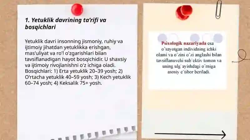 Yetuklik davri va gerontopsixologiya 3
