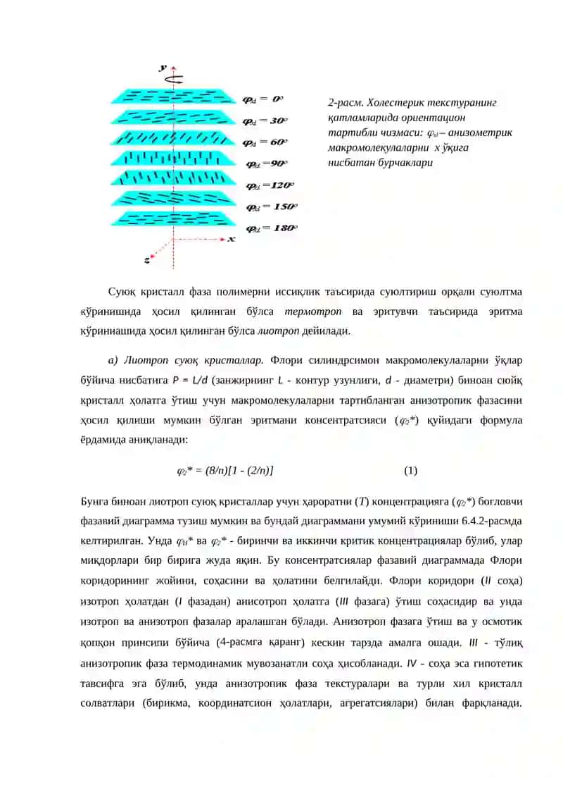 Полимер суюқ кристаллар 3