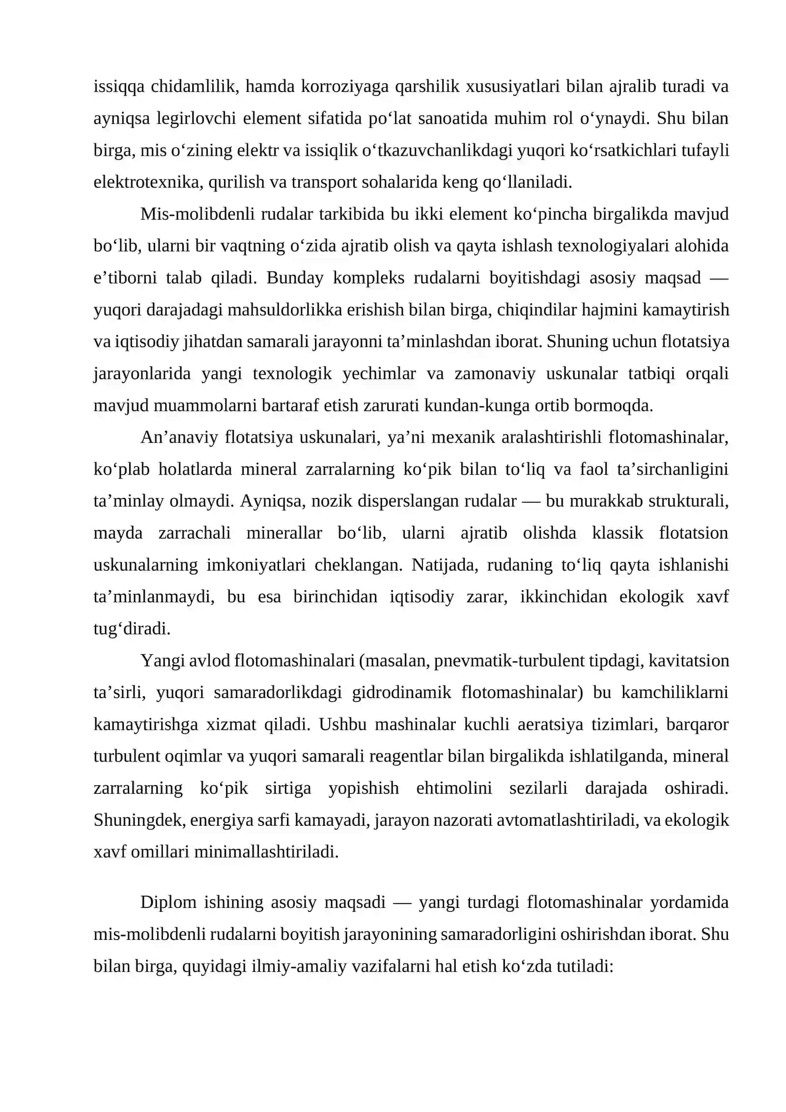 Mis-Molibden Rudalarini Boyitishda Yangi Flotomashinalar 3
