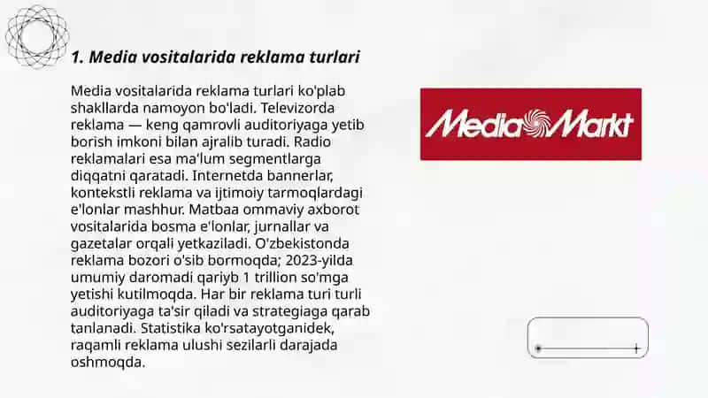 Media vositalarida reklama turlari 3