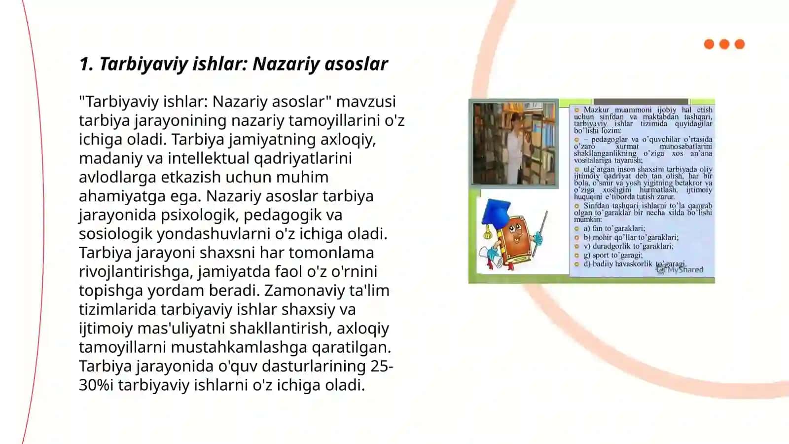 Tarbiyaviy ishlar: Nazariy asoslar 3