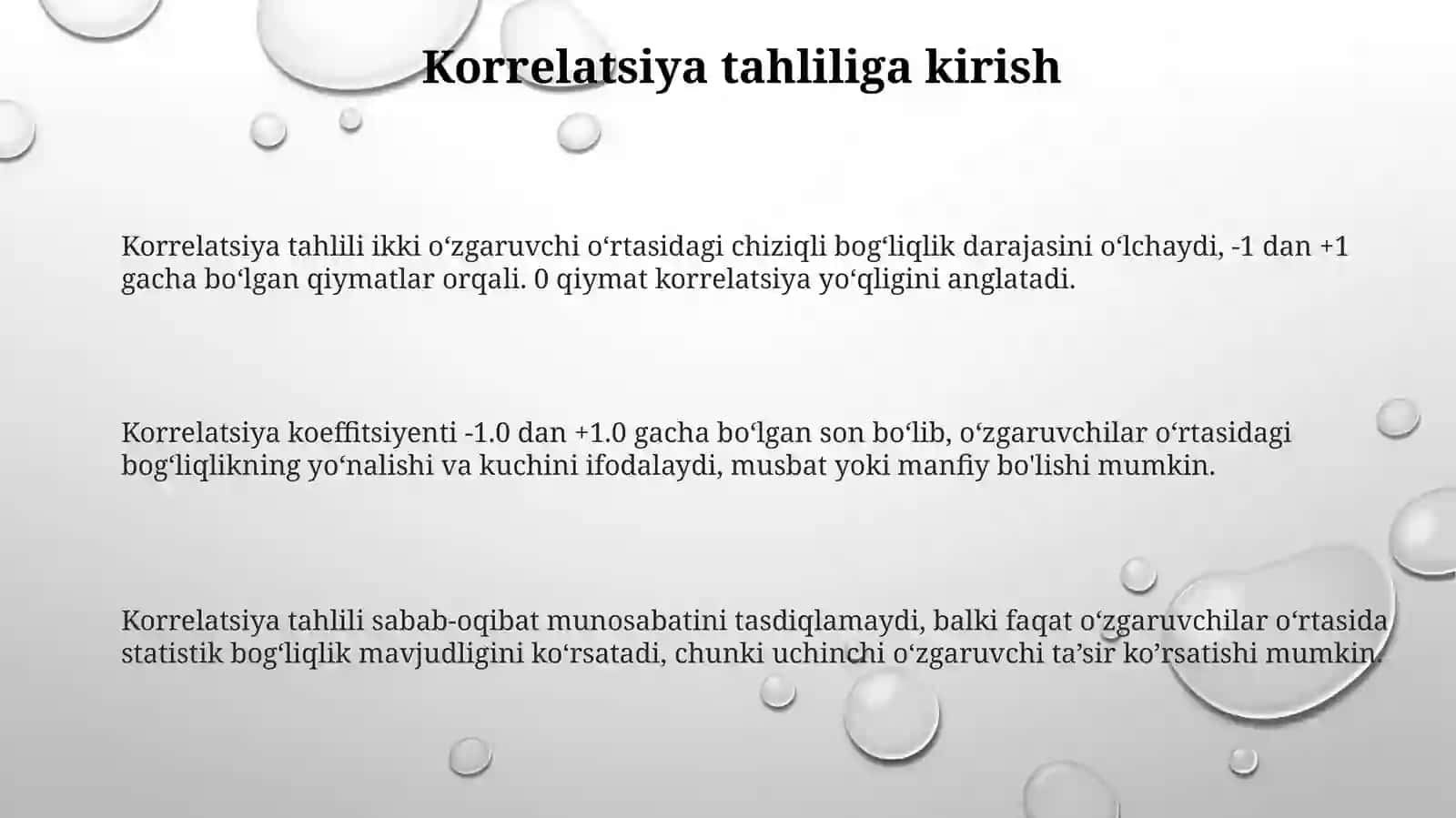 Korrelyatsion tahlil 3