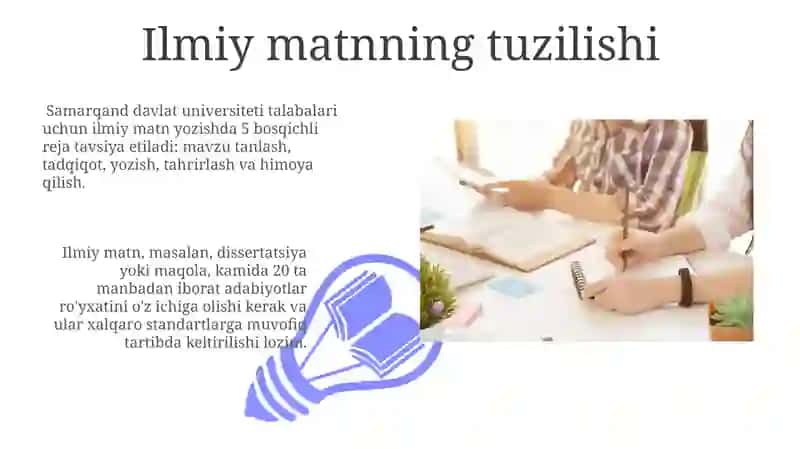 Ilmiy matnlarni tuzish qoidalari 3
