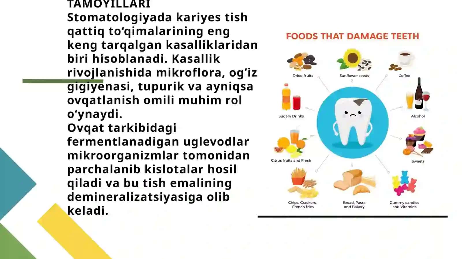 Kariyes va ovqatlanish tamoyillari 3