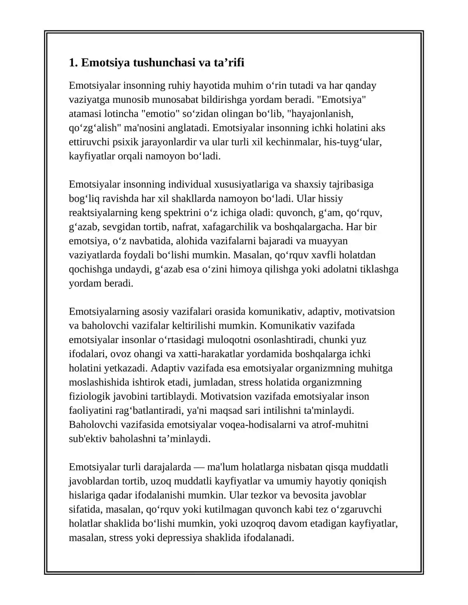 EMOTSIYA HAQIDA TUSHUNCHA 3