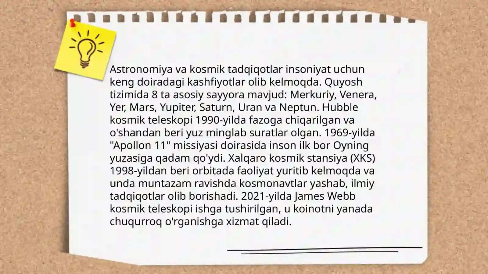 Astronomiya va kosmik tadqiqotlar 3
