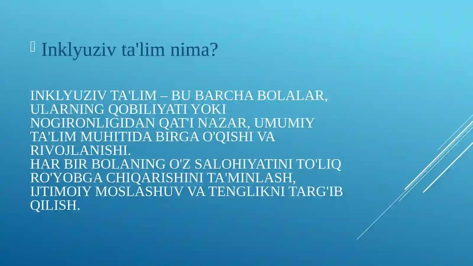 Chet elda alohida yordamga muhtoj bolalarning inklyuziv ta'limi 3