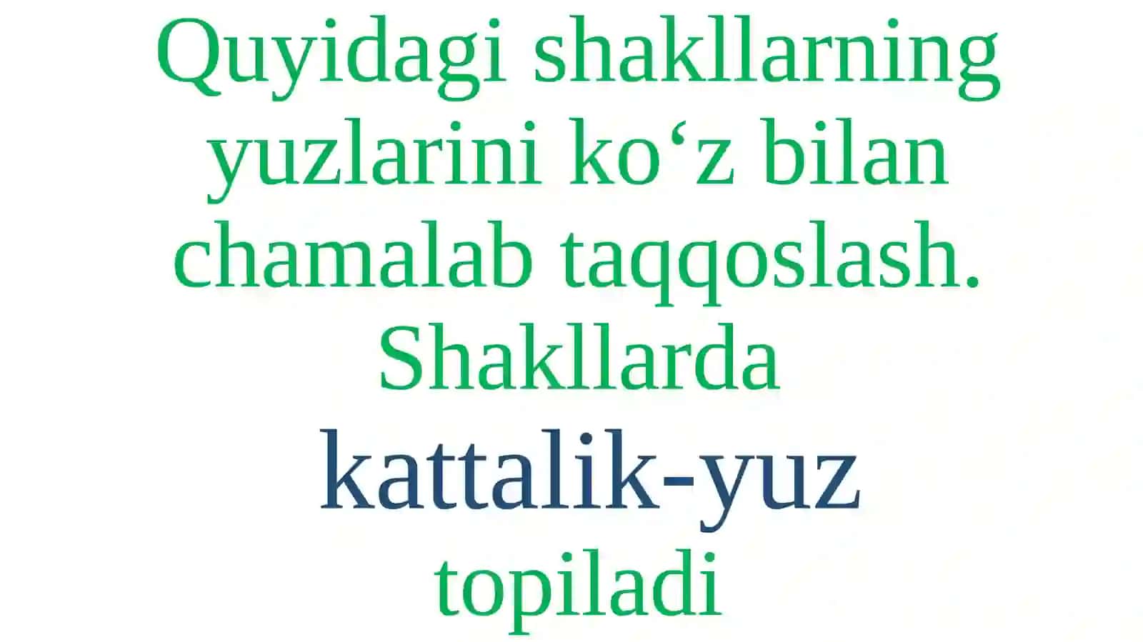 To’g’ri to’rtburchak va kvadratning yuzini topish 3