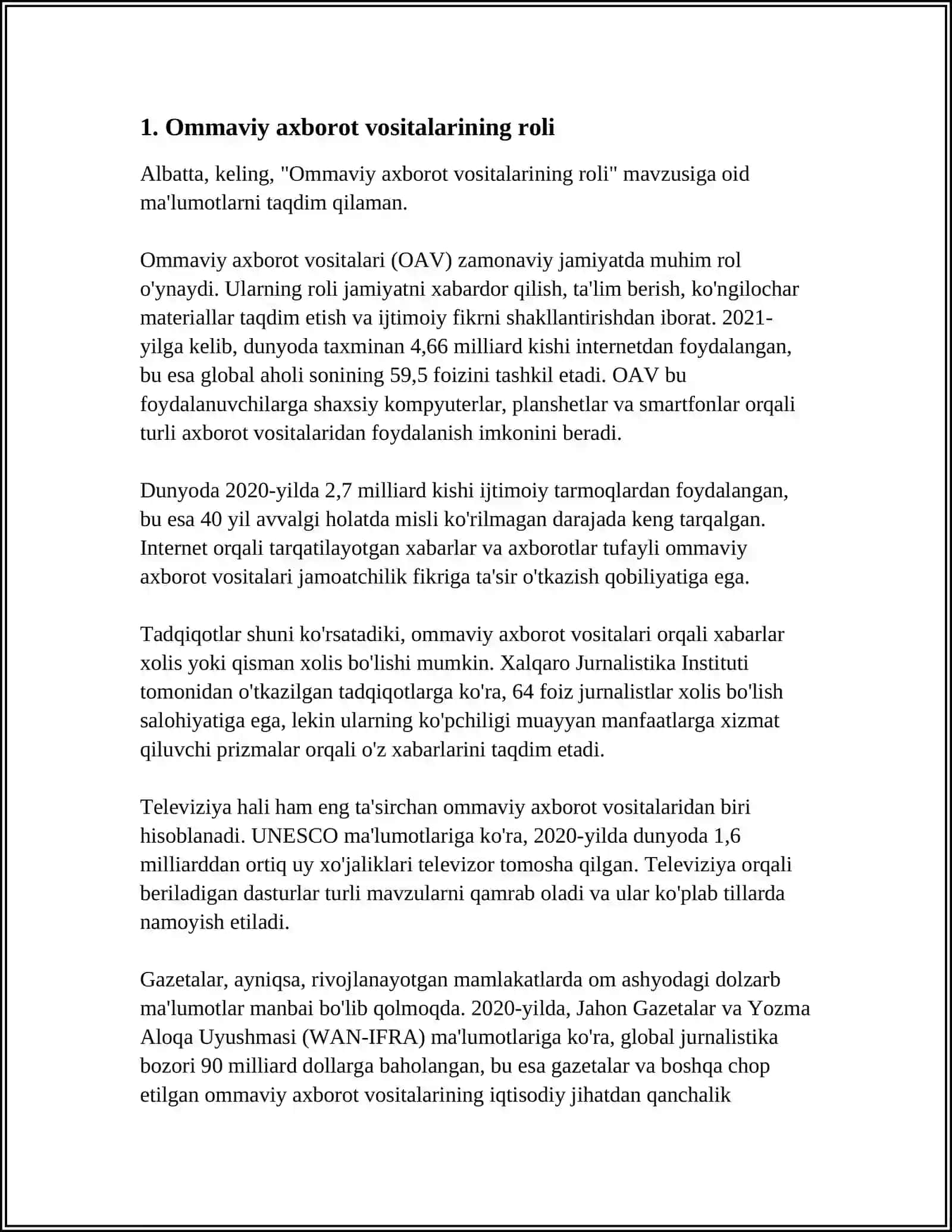 Ommaviy axborot vositalarining roli 3