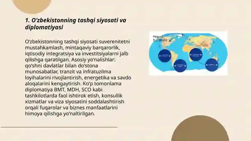 Oʻzbekistonning tashqi siyosati va diplomatiyasi 3