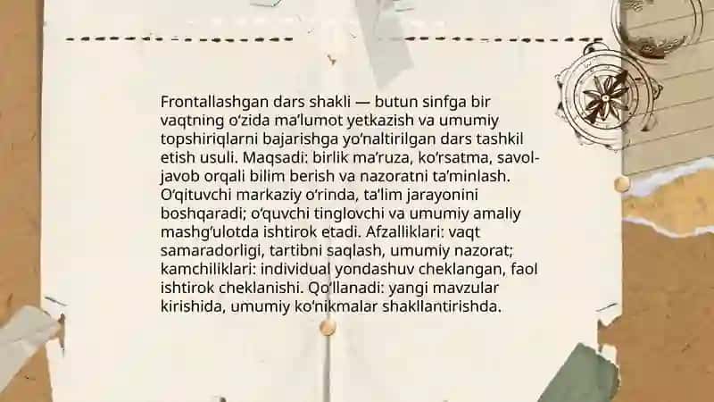 Frontallashgan dars shakli 3