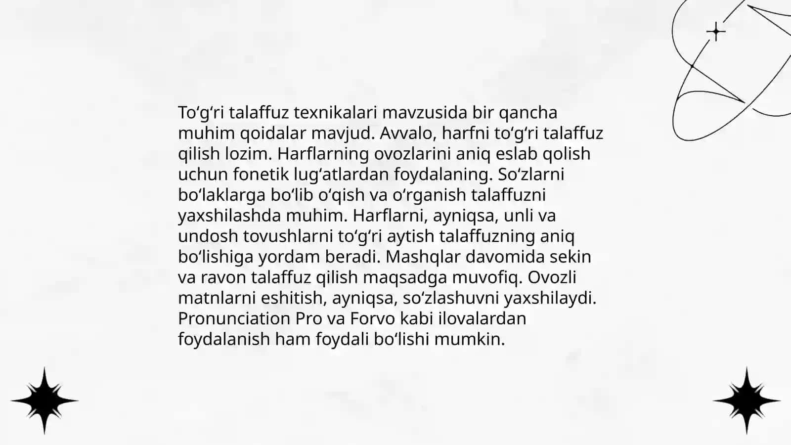 Toʻgʻri talaffuz texnikalari 3