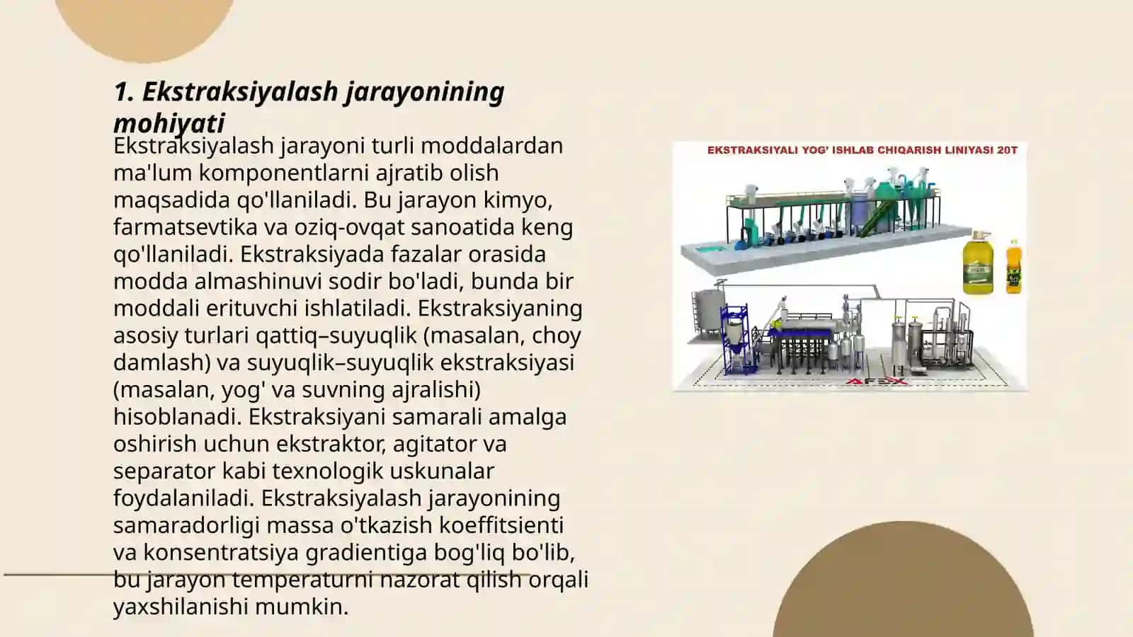 Ekstraksiyalash jarayoni 3
