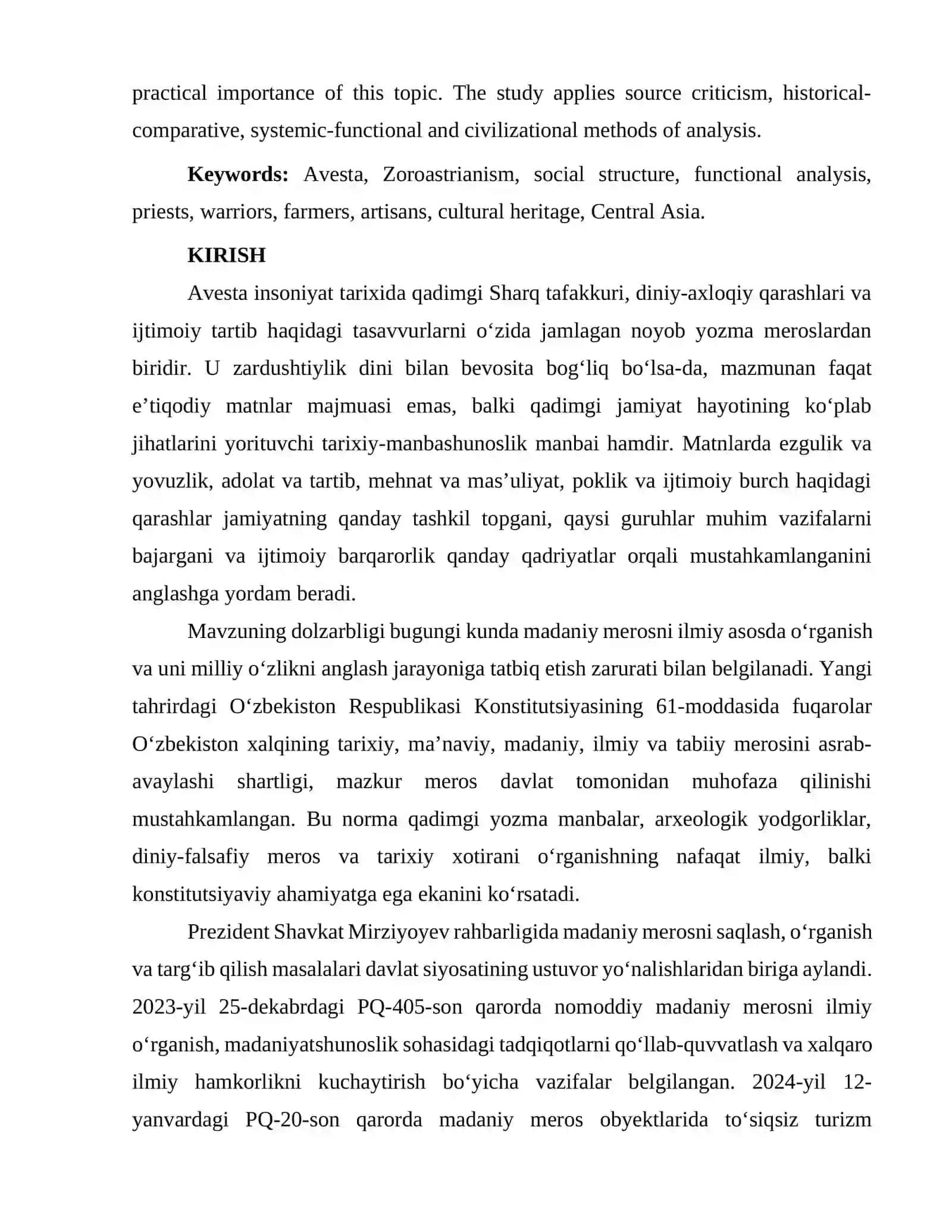 AVESTA JAMIYATI IJTIMOIY TARKIBI VA FUNKSIONAL XUSUSIYATLARI 3