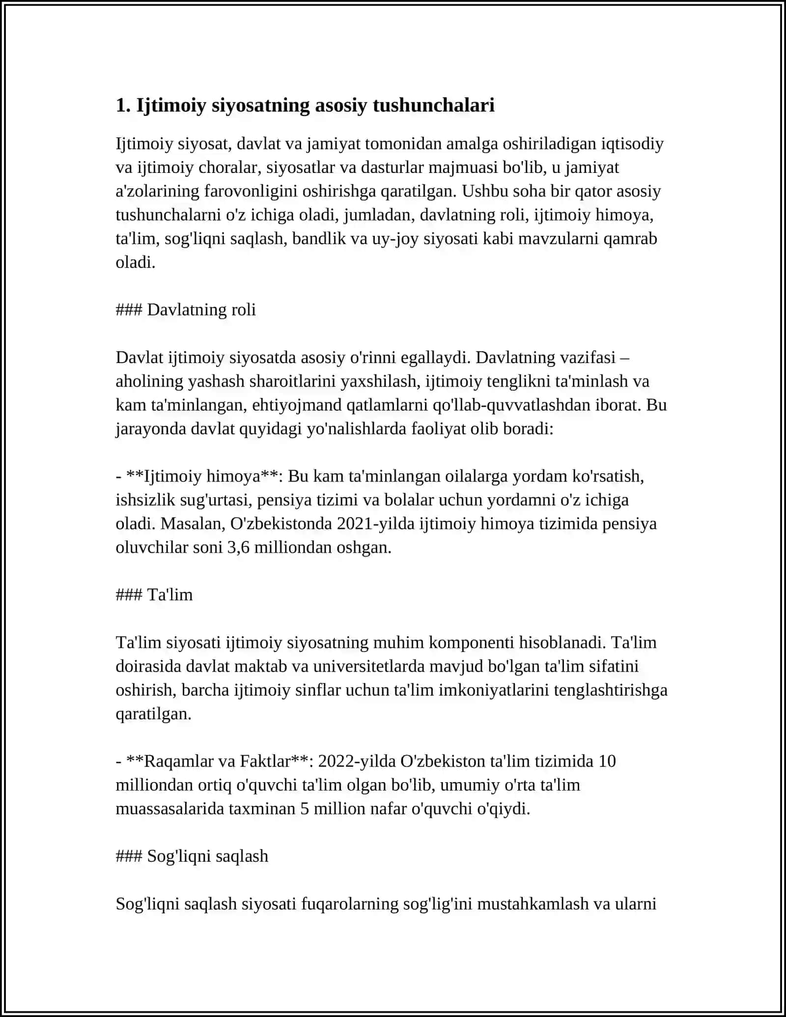 DAVLATNING IJTIMOIY SIYOSATI 3
