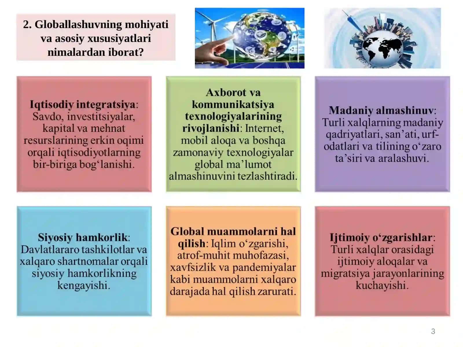 GLOBAL JARAYONLAR VA BARQAROR TARAQQIYOT FALSAFASI. KORRUPSIYANING MOHIYATI, OQIBATLARI VA UNGA QARSHI KURASH MEXANIZMLARI 3