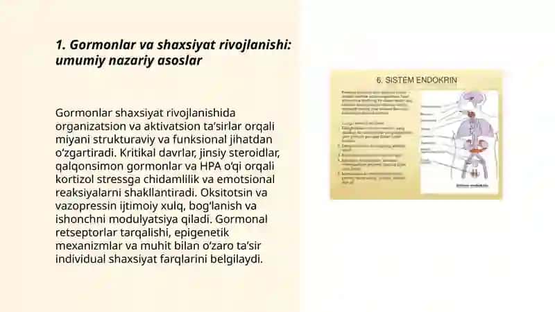 Endokrin tizimining shaxs shakllanishiga ta'siri 3