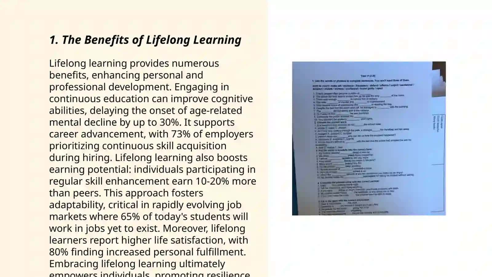 Benefits of Lifelong Learning 3