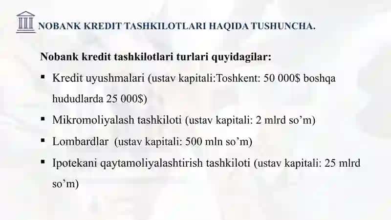 Nobank kredit tashkilotlari mustaqilligi 3