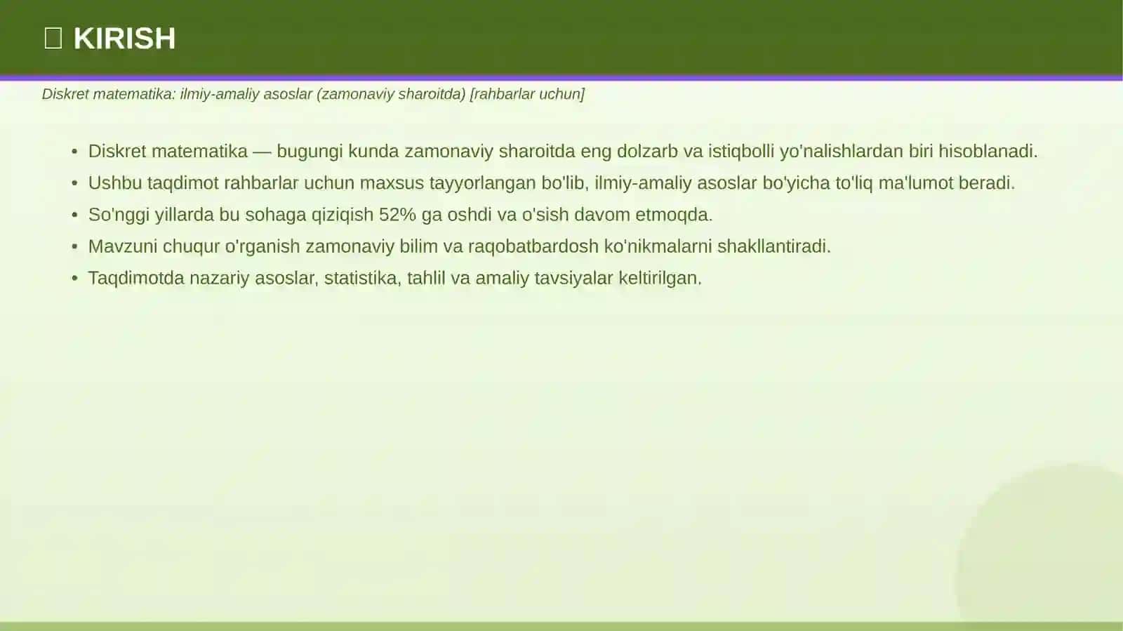 Diskret matematika: ilmiy-amaliy asoslar 3