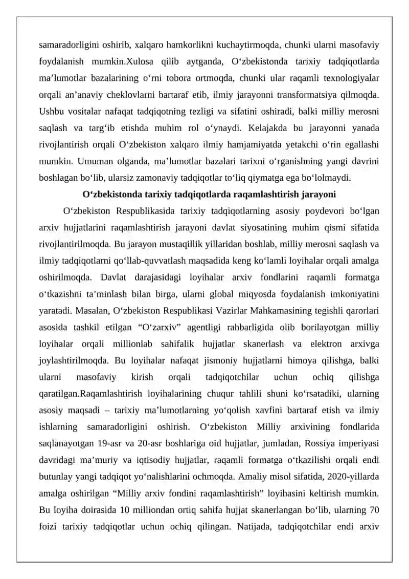 O‘zbekistonda Amalga Oshirilayotgan Tarixiy Tadqiqotlar 3