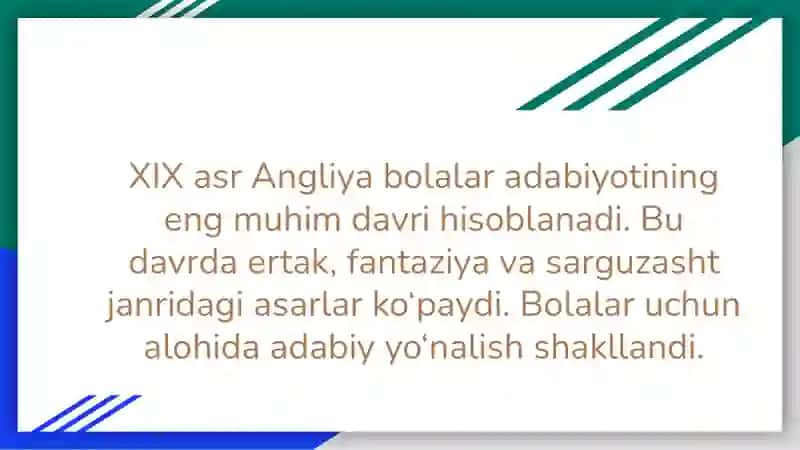Angliya bolalar adabiyoti 3