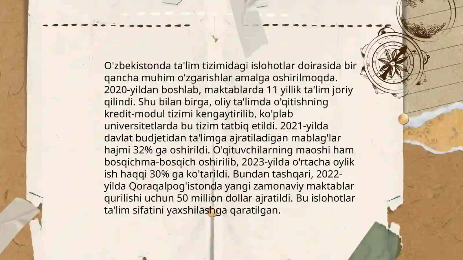 O'zbekiston respublikasi ijtimoiy sohada islohotlar 3