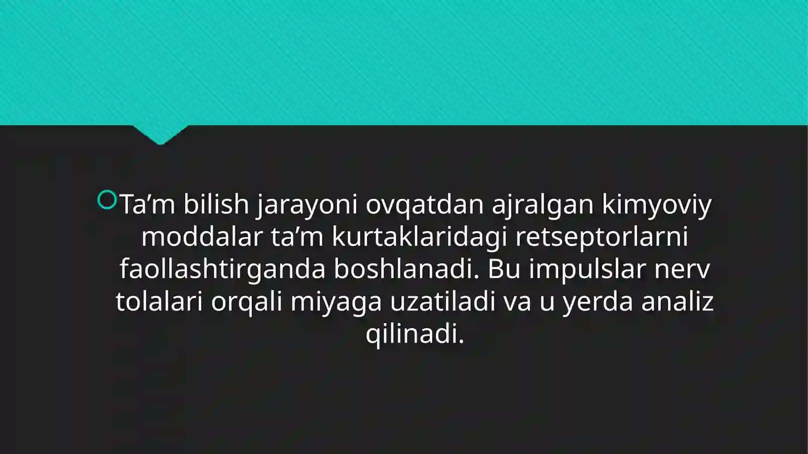 Ta’m bilish aʼzosi 3