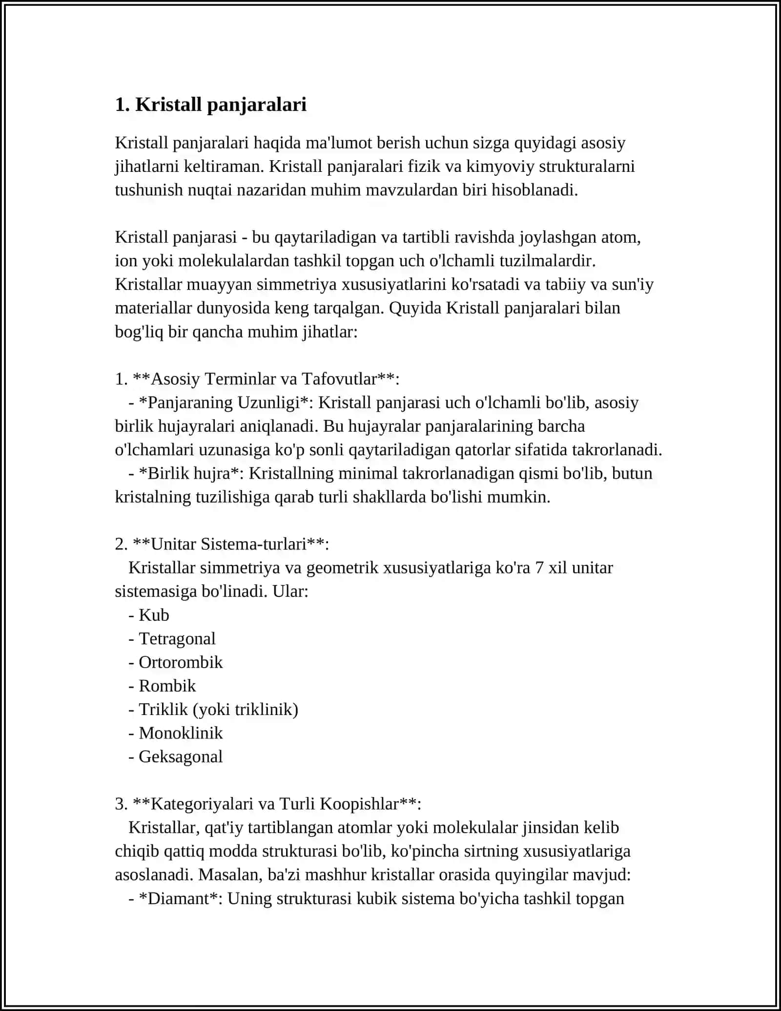 Kristall panjaralari 3