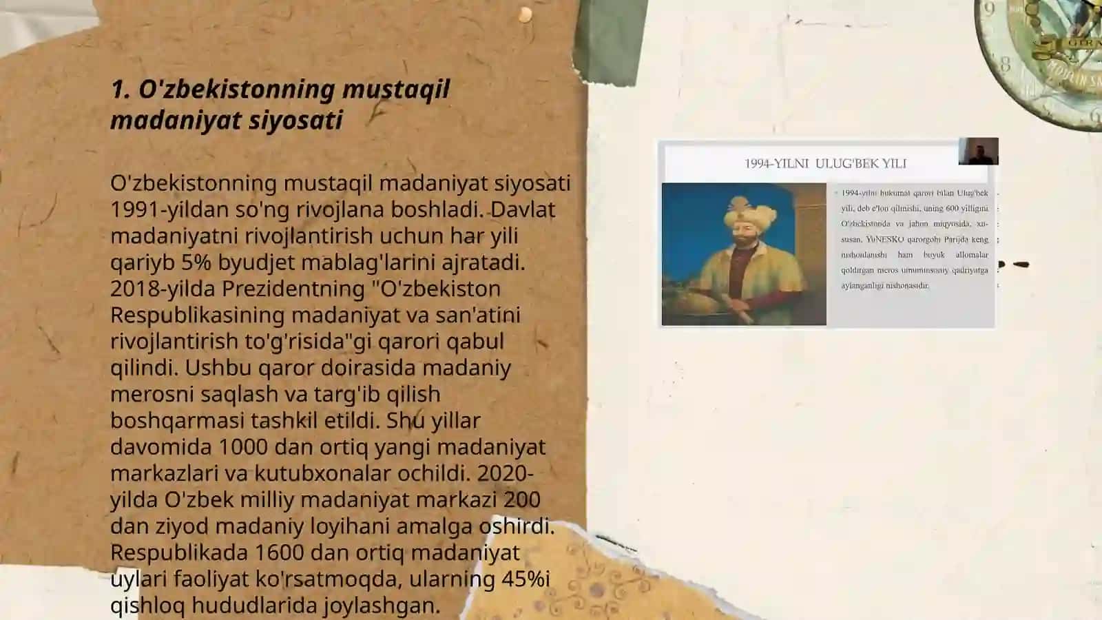 O'zbekistonning mustaqil madaniyat siyosati 3
