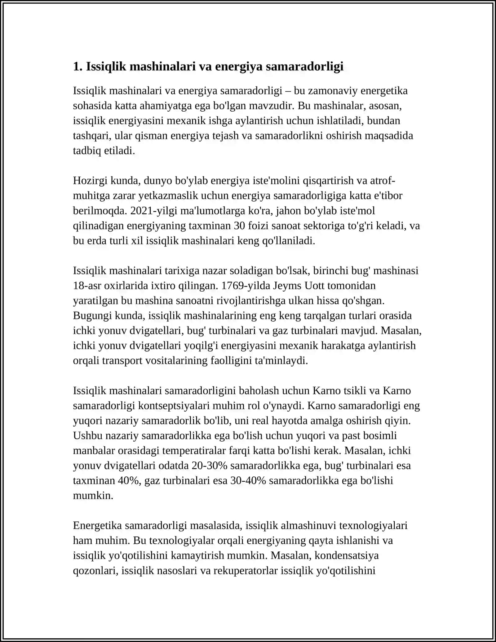 ISSIQLIK MASHINALARI VA EKOLOGIYA 3