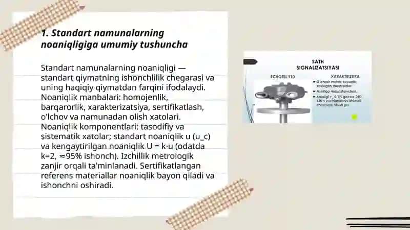 Standart namunalarning noaniqligi 3