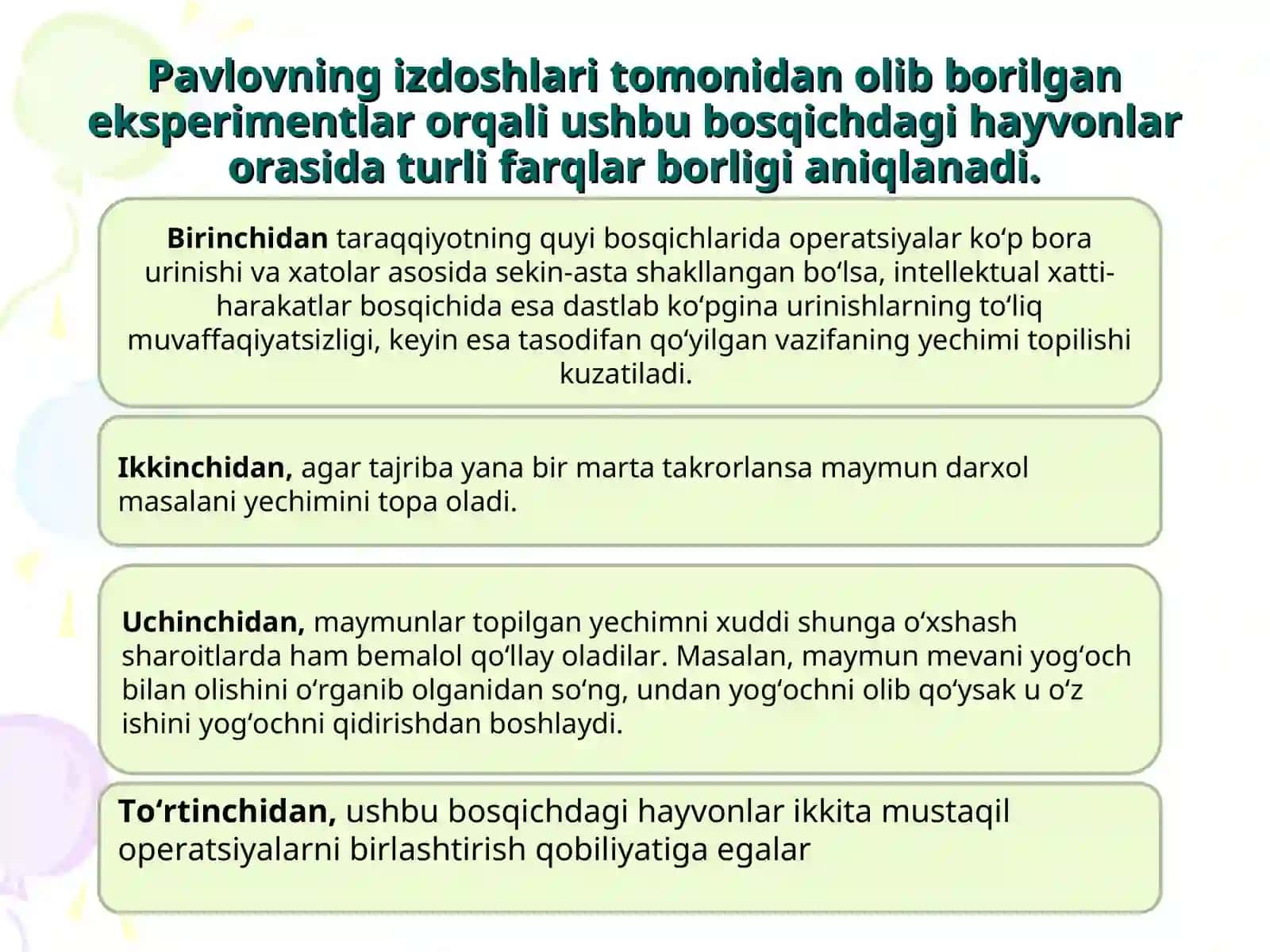 Psixika va uning evolyusiyasi 3