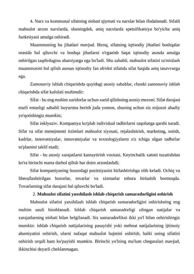Mahsulot sifati 3