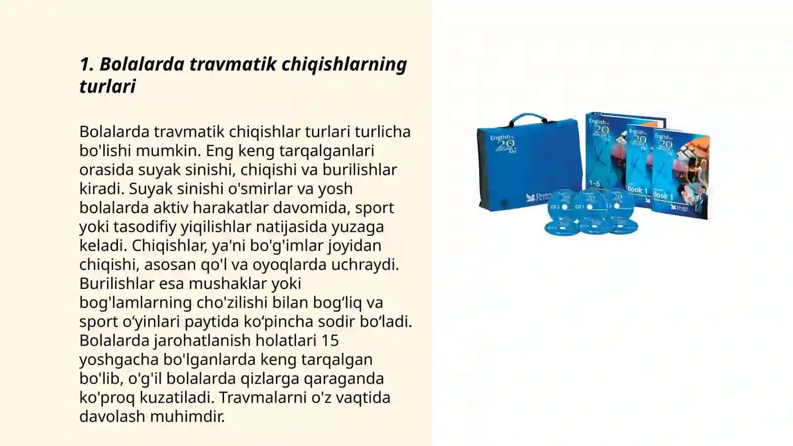 Bolalarda Travmatik Chiqishlar 3