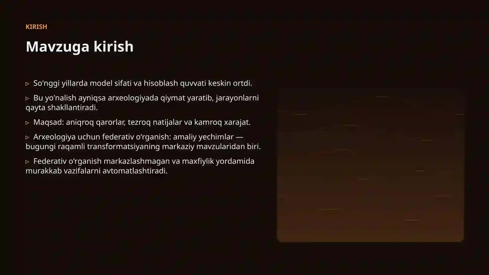 Arxeologiya uchun federativ oʻrganish: amaliy yechimlar 3