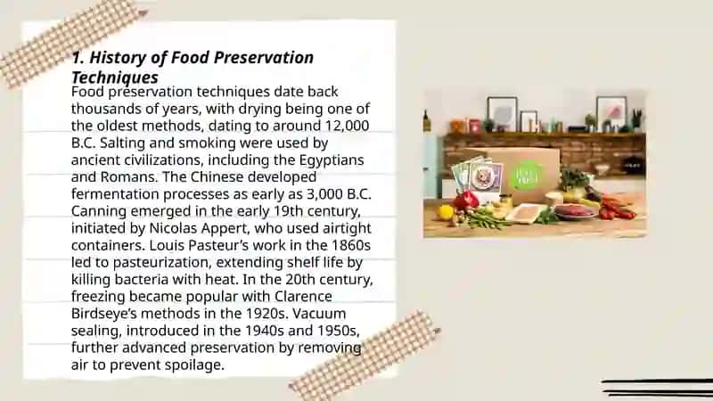 Food and food preservation 3
