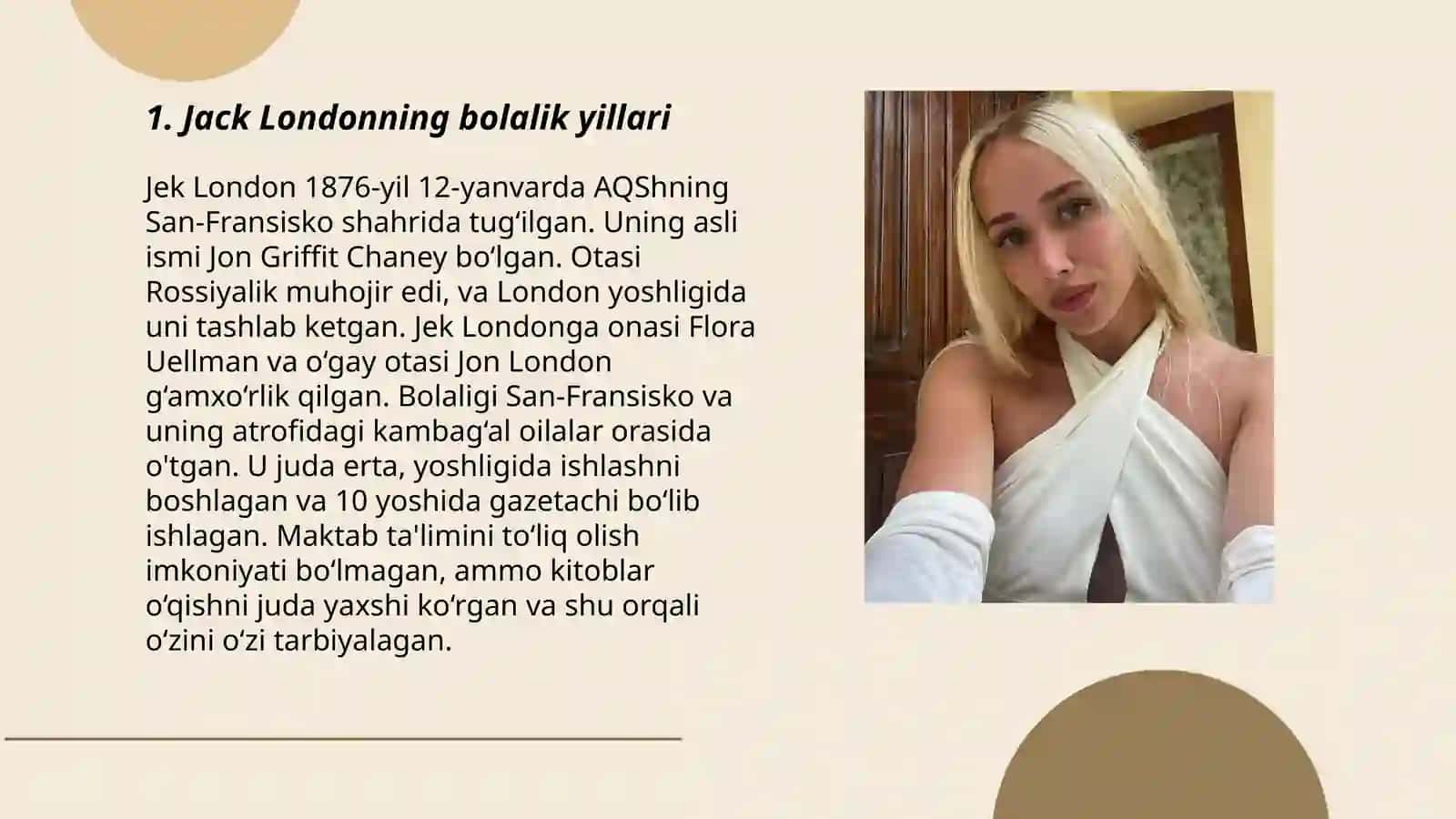 Jek London hayoti va ijodi 3