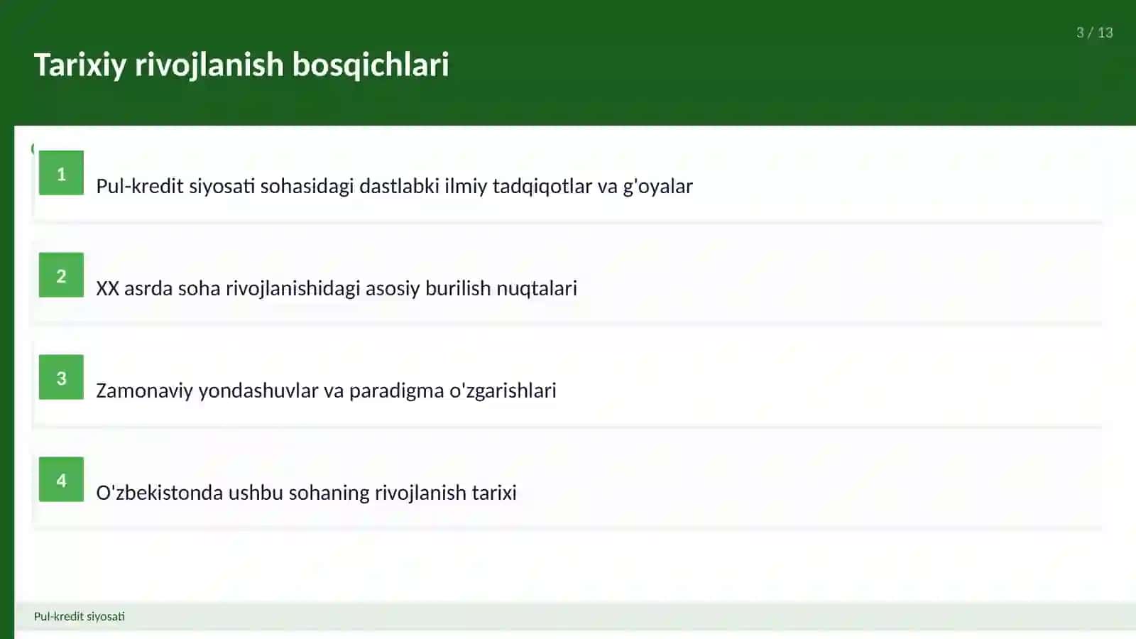 Pul-kredit siyosati 3
