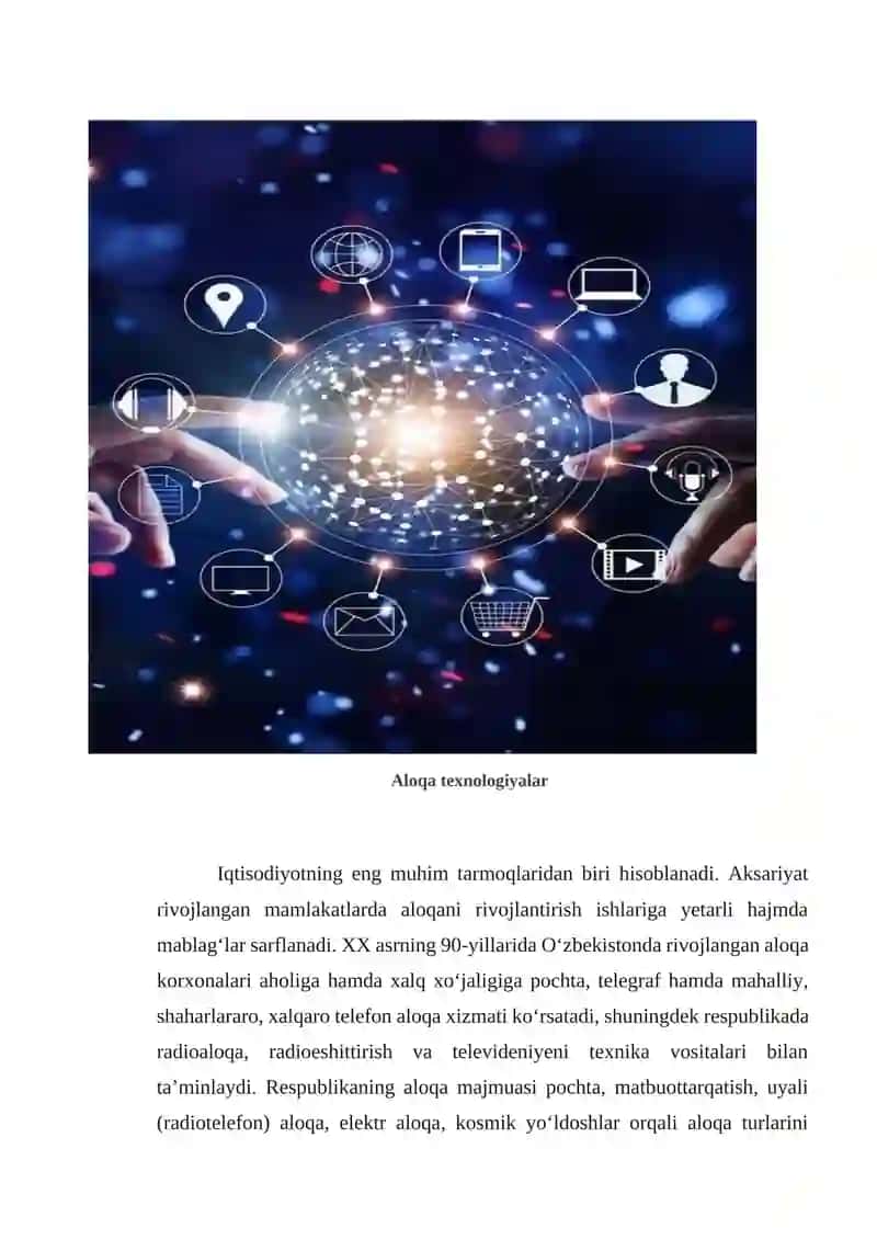 Aloqa texnologiyalar va tarmoqlar 3