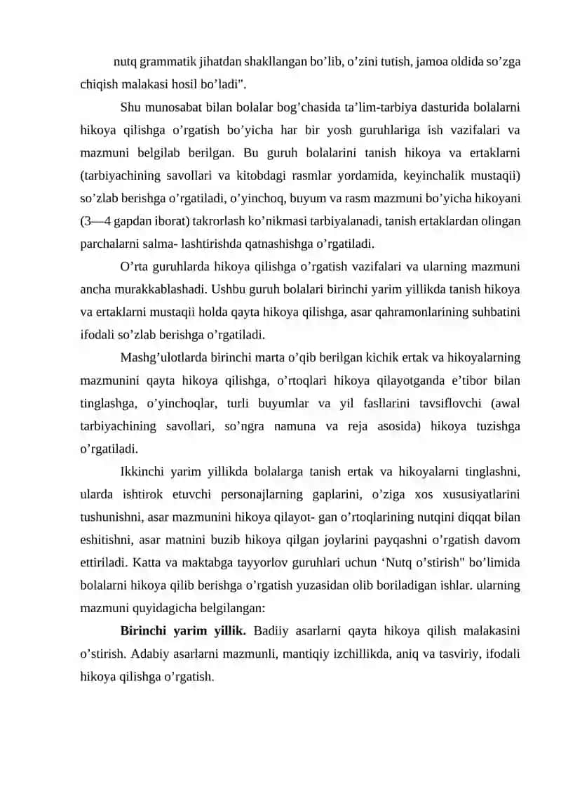 HIKOYA QILISHGA ÕRGATISH FAOLIYAT TURLARI 3