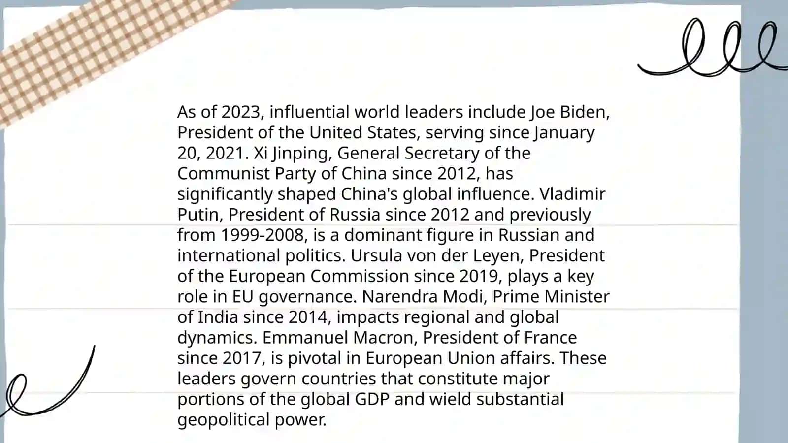 Influential World Leaders 3
