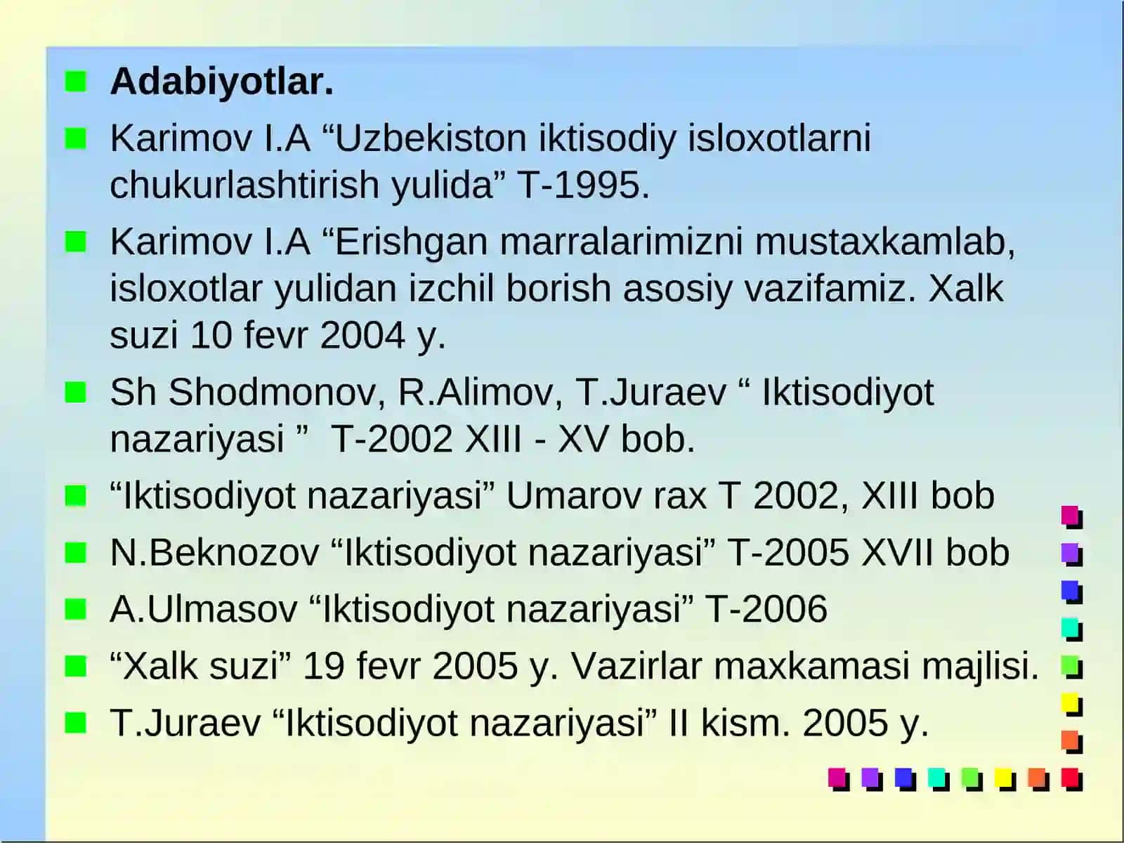 Ялпи миллий махсулот ва унинг харакат шакллари 3