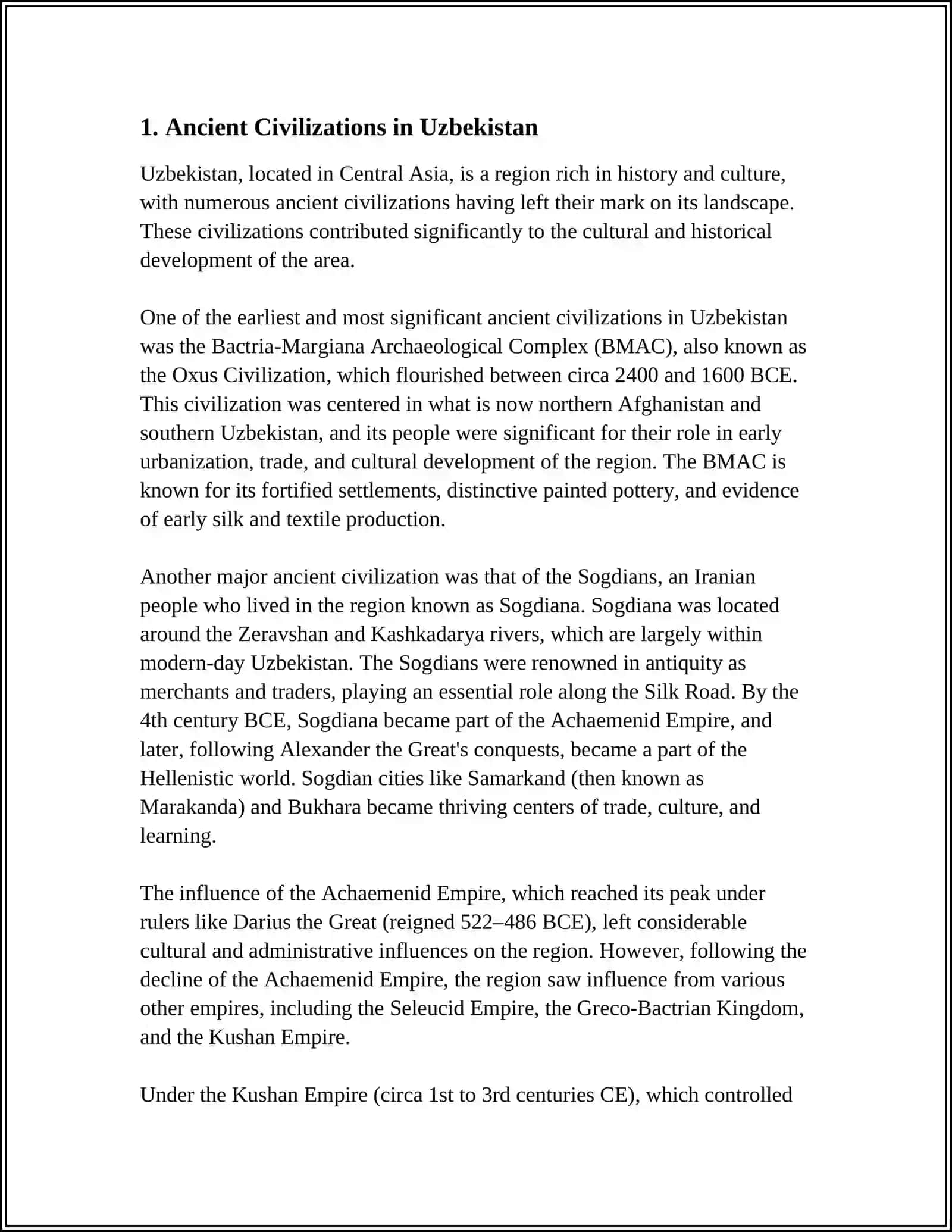 MUSTAQIL ISH: HISTORY OF UZBEKISTAN 3