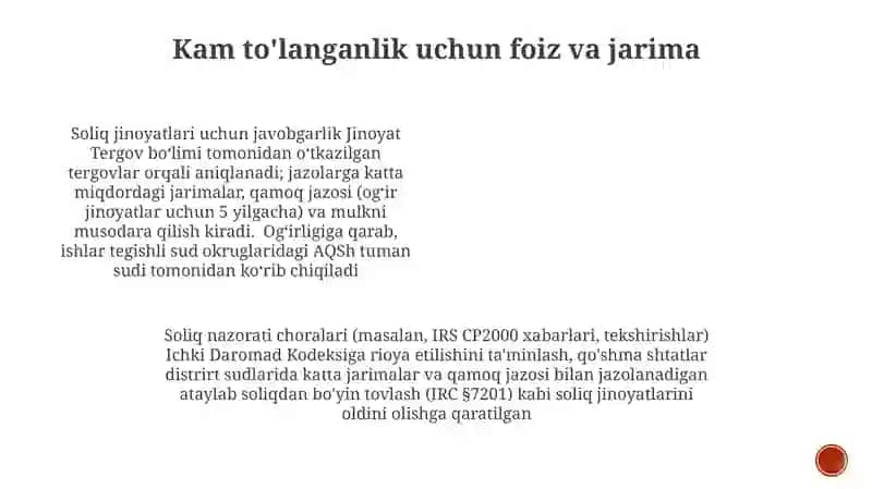 Soliq Jinoyati Tasnifi 3